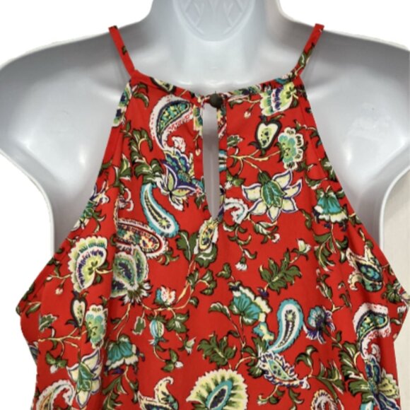 Papermoon Ladies Small Halter Style Keyhole Neck polyester Multicolor Blouse - Picture 8 of 12